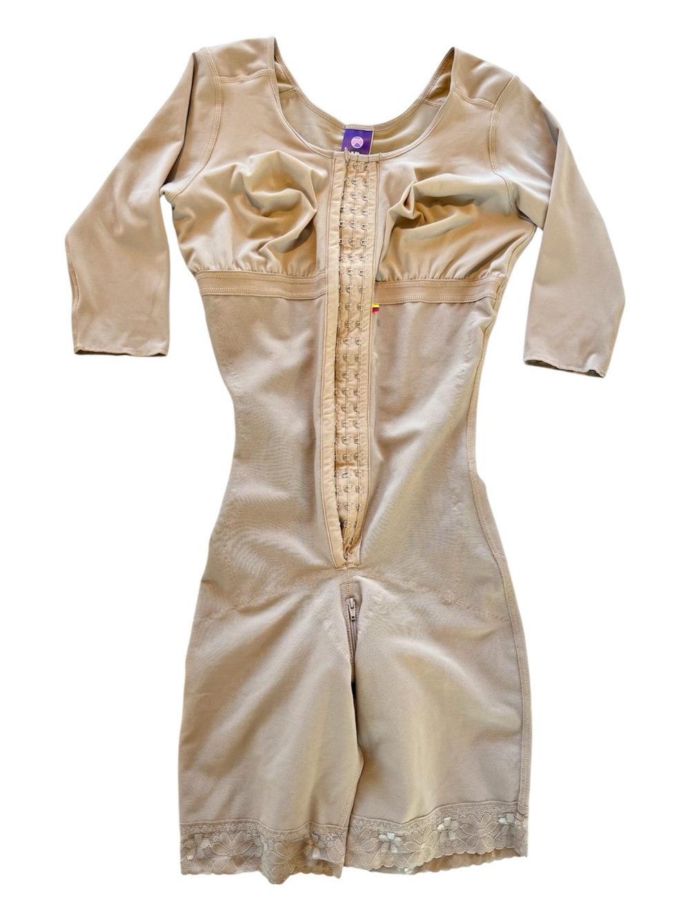 NWOT Snatched Body Faja Shapewear Bodysuit-  Large Nude Lipo Post Op Compression